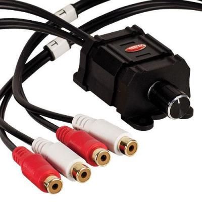 Axxess AALC Two Channel Adjustable RCA Level Controller, Used to control the volume of amp or control front to rear volume control between amps, Mounting tabs for convenient mounting locations (AA-LC AAL-C)