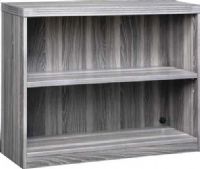 Mayline AB2S36-GR Aberdeen Series 36" Wide Bookcase, Unique laminate and veneer pieces, Chic and practical style, Adjustable shelves, 1.25" increments with five inches total adjustment, 36" wide shelf, Supports up to 75 pounds per shelf, Corner mouse holes, UPC 760771464578, Gray Finish (AB2S36 AB-2S36 AB 2S36 AB2S36GR AB-2S36-GR AB2S36GR) 