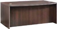 Mayline ABD7242-MOC Aberdeen Series Bow-Front Desk, 70" W x 26.69" D x 27.25" H Inside Dimensions, 70" Distance Between Legs, 1.63" Work surface thickness, Fixed height of 29.50", Stylish bow-shaped front, Distinctive fluted PVC edge, Resists abrasion and stain, Leveling glides for stability, Two standard grommets for cable management, 14.50" recessed vertical grain modesty panel, UPC 760771874711 (ABD7242 ABD-7242 ABD 7242 ABD 7242 MOC ABD-7242-MOC ABD7242MOC) 