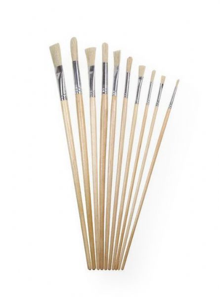 Heritage Arts ABP105 10-Piece Long Handle Oil Brush Value Set; Value set includes 10 long handle oil brushes with best bristles: flats in 2, 6, 10, 14, 18 and rounds in 2, 6, 10, 14, 18; Shipping Weight 0.2 lb; Shipping Dimensions 14.96 x 3.35 x 1.00 in; UPC 088354810698 (HERITAGEARTSABP105 HERITAGEARTS-ABP105 HERITAGEARTS/ABP105 ARTWORK)
