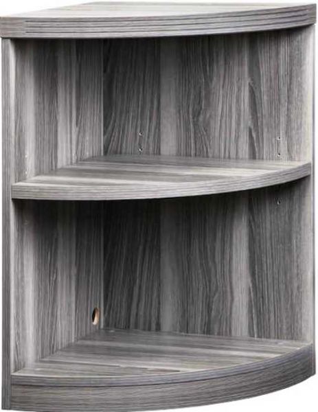 Mayline ABQ2-GRY Aberdeen Series Two-Shelf - Quarter-Round Bookcase, 17