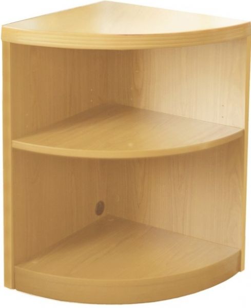 Mayline ABQ2-MPL Aberdeen Series Two-Shelf - Quarter-Round Bookcase, 17