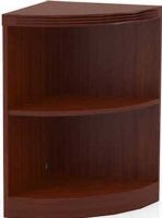 Mayline ABQ2-CHY Aberdeen Series Two-Shelf - Quarter-Round Bookcase, 17" Distance Between Legs, Adjustable on 1.25" increments, 17" W x 17" D x 17" H Inside Dimensions, Chic and practical wooden style, Two-shelf bookcase, Five-inch total adjustment, Weight capacity of 25 Lbs per shelf, Corner mouse holes, Cherry Tf Laminate Finish, UPC 760771895150 (ABQ2CHY ABQ2-CHY ABQ2 CHY ABQ2 ABQ 2 ABQ-2) 