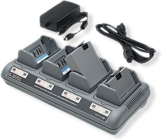 Zebra Technologies AC18177-5 Battery Charger; QL Series US Lithium-ion Quad Charger; Charge up to 4 batteries; Compatible with QL220, QL320, QL420 Batteries; UPC 024606550516, Weight 2 lbs (AC181775 AC18177-5 AC18177 5 ZEBRA-AC18177-5)