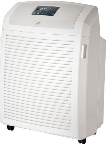 Sunpentown AC-2102 Heavy Duty Air Cleaner with HEPA, Carbon, VOC & TiO2; Room size up to 465 sq.ft.; 4 fan speeds (Low, Medium, High and Turbo); Filter replacement indicator; Convenient filter access for easy replacement; On & OFF timers 1 to 8 hours; Casters for portability; Remote control; ETL; Made in Taiwan; UPC 876840005044 (AC2102 AC 2102)