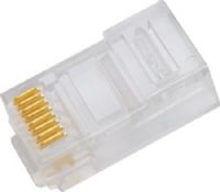 On-Q AC345050 Cat5e EZ-RJ45 Modular Connectors (Pack of 50), Clear, Design provides a quick and hassle-free connection for Cat 5e cable, Allows easy inspection of wire order before termination, Designed for use with the EZ-RJ45 Modular Plug Hand Tool, Quick and hassle-free connection, 4 Pair Count, Modular Jack Connection, RJ45 Plug, UPC 804428008996 (AC-345050 AC 345050) 