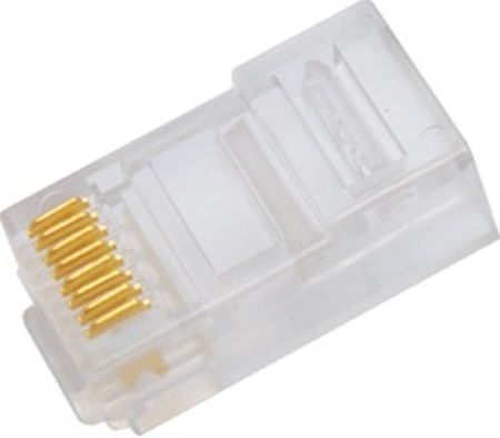 On-Q AC345050 Cat5e EZ-RJ45 Modular Connectors (Pack of 50), Clear, Design provides a quick and hassle-free connection for Cat 5e cable, Allows easy inspection of wire order before termination, Designed for use with the EZ-RJ45 Modular Plug Hand Tool, Quick and hassle-free connection, 4 Pair Count, Modular Jack Connection, RJ45 Plug, UPC 804428008996 (AC-345050 AC 345050)