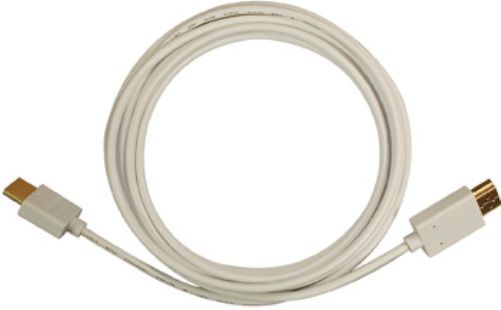 On-Q AC3M04-WH-V1 High Speed 13.1ft./4-meter HDMI with Ethernet Slimline Cable, White; Utilizes RedMere Synerchip for high bandwidth support over distance; 75% thinner than regular HDMI cables; Delivers uncompressed HD video and digital audio in a single cable; Supports 1080p, Ultra HD (4K) and 3D video; UPC 804428068457 (AC3M04WHV1 AC3M04WH-V1 AC3M04-WHV1)