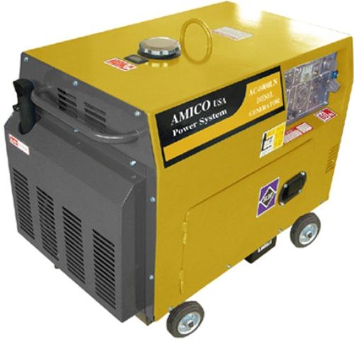 Amico AC4000LN Portable Diesel Generator with Wheel Kit, 4000 Running Watt and 4500 Peak Watt, 120 Volts & 240 Volts, Frequency 60 Hertz, DC Output 12V/8.3A, Engine Speed 3600rpm, Power Factor 1.0 (cosφ), Electric Start & Recoil, AH178F(E) Engine, Single-cylinder, Direct Injection Vertical, 4-Stroke, Air-Cooled Diesel Engine (AC-4000LN AC 4000LN AC4000L AC4000)