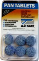 A/C Safe AC-912 Pan Tablets (6 Count); Effectively removes common bacteria, rancid odors, and slimy buildups that can result from collected water; Double strength; Prevents odors; Controls buildup; Use for Air Conditioners, Dehumidifiers, Humidifiers & Refrigerators; UPC 610635009127 (AC912 AC 912) 