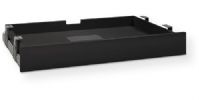 Bush AC9985503 Enterprise Collection Multipurpose Drawer; Can be used as a keyboard drawer, laptop docking station, or pencil drawer; Height-adjustable brackets; Ventilated bottom shelf allows air flow; Meets ANSI/BIFMA standards for safety and performance in place at time of manufacturer; Drop design drawer front acts as a wrist rest; Smooth and durable ball bearing drawer suspensions; Color: Black; Overall Width: 27 1/8"; Overall Depth: 17 3/8"; UPC 042976998554 (AC9985503 AC998-5503 A-C998550 