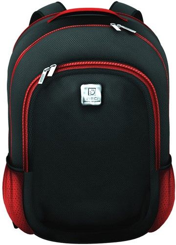 Vinci ACC1002 Tablet Backpack, Black/Red; Compartment for a Laptop computer and/or a tablet; Child section is large enough to hold a diaper, wipes, bottles, formula cans and other small items; Can be converted to a regular backpack compartment when the child grows up; Personal section is for cosmetics, pens, business cards etc. (ACC-1002 ACC 1002 AC-C1002)