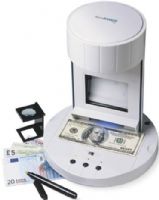 AccuBANKER D200-220 Tower Counterfeit Detection System; Ultraviolet Light + Magnetic Ink detection systems to your money counter for extra counterfeit protection; 8.5" x 8.5" 11" Dimensions; Power Consumption: 12 Watts; Any Currency Accepted; IR (infrared) Detection; UV Detection: 12W UV lamp; Magnetic Detection: Magnetic head; 2.6 lb (1.2 kg) approx Weight; 220V, 50/60 Hz Power Source; AC adapter (ACCUBANKERD200220 D200220 D200-220 D-200220) 