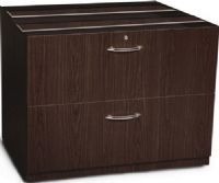 Mayline ACLF36-MOC Aberdeen Series 36" Credenza Lateral File, Slides easily under any surface, 150 lbs. per drawer Weight Capacity, Locks keyed alike, Drawers support 2 Lbs per inch, Refined and graceful laminated veneer piece, Mocha Tf Laminate Finish (ACLF36 ACLF-36 ACLF 36 ACLF36MOC ACLF-36-MOC ACLF 36 MOC) 