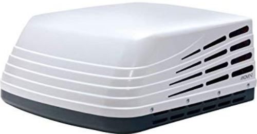Advent Air ACM150 Rooftop Air Conditioner, White; 15000 BTUs; 115 Volt AC Power; Rigid, Metal Constructed Base Pan; Premium, Thick, Watertight Vent Opening Gasket with Six Dense Foam Support Pads; Three Fan Speeds Installs in Standard 14.25