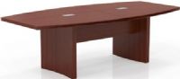 Mayline ACTB8CHY Aberdeen Series 8' Boat-Shaped Conference Table, 29.5" Worksurface Height, 45.29" Distance Between Legs, 96" W x 48" D Top Dimensions, Work surface of approx. 163" thick, 96" W x 48" D x 27.50" H Inside Dimensions, Glides, Lockable, Cable Management - cable grommets, Chic and practical style, Structural modesty panel, Hollow inner core construction, Cable chimney on the table legs, Cherry Finish, UPC 198860637464 (ACT B8 CHY ACT-B8CHY ACTB8CHY ACTB8 ACT-B8 ACT B8) 