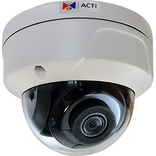 ACTi A71 Outdoor Dome with Day and Night, 4MP, Adaptive IR, Extreme WDR, SLLS, Fixed Lens, f2.8mm/F1.6, H.265/H.264, 1080p/30fps, 3D DNR, Audio, MicroSDHC/MicroSDXC, PoE/DC12V, IP67, IK10, DI/DO; 2688x1520 Resolution at 30 fps; IR Led Range up to 98'; Mechanical IR Cut Filter; 2.8mm Fixed Lens; 103x58 degrees Angle Field of View; Supports up to 128GB microSD Storage; ONVIF Compliant, Profiles S and G; RJ45 Ethernet with PoE; UPC: 888034003118 (ACTIA71 ACTI-A71 ACTI A71 OUTDOOR DOME 4MP)