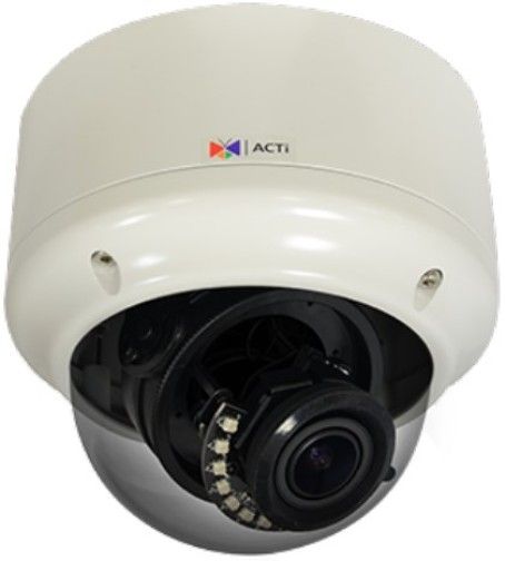 ACTi A81 3MP Outdoor Zoom Dome Camera with Day/Night, Adaptive IR, Extreme WDR, SLLS, 4.3x Zoom Lens, f2.8-12mm/F1.4-2.8, P-Iris, Auto Focus (for installation), Progressive Scan CMOS Image Sensor, 1/2.8
