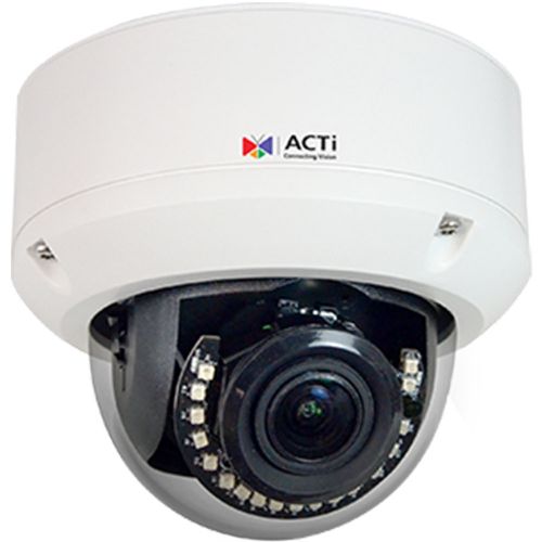 ACTi A84 Video Analytics Outdoor Zoom Dome with Day and Night, 12MP, Adaptive IR, Extreme WDR, SLLS, 3x Zoom lens, f3.6-11mm/F1.5, P-Iris, Auto Focus, H.265/H.264, 4K/30fps, 2D+3D DNR, Audio, MicroSDHC/MicroSDXC, PoE/DC12V, IP66, IK10, DI/DO, Built-in Analytics; Face, People and Car Detection; 12 Megapixel with 4K Ultra HD; Day and Night with Superior Low Light Sensitivity and Adaptive IR LED; UPC: 888034010574 (ACTIA84 ACTI-A84 ACTI A84 OUTDOOR DOME 12MP)