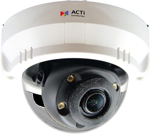 Acti A96-B Outdoor Network Mini Dome Camera, Black, 2MP Outdoor Mini Dome with Day and Night, Adaptive IR, Superior WDR, SLLS, Fixed Lens, f2.8mm/F2.0), H.265/H.264, 1080p/30fps, 2D+3D DNR, MicroSDHC, PoE/DC12V, IP66, IK10; 1920 x 1080 Resolution at 30 fps; IR LEDs for Night Vision up to 66'; Mechanical IR Cut Filter; 2.8mm Fixed Lens; 90 degrees Field of View; MicroSD Card Slot; RJ45 Ethernet with PoE Technology (ACTIA96B ACTI-A96B ACTI A96-B INDOOR MINI DOME BLACK 2MP)