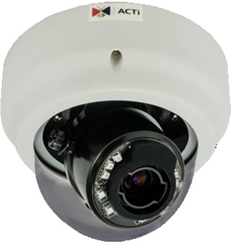 ACTi B61 5MP Indoor Zoom Dome Camera with Day/Night, Adaptive IR, Basic WDR, 3x Zoom Lens, f3-9mm/F1.2-2.1, DC Iris, Auto Focus, Progressive Scan CMOS Image Sensor, 1/3.2