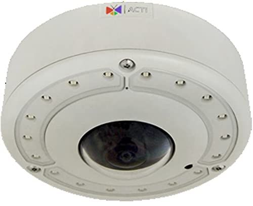 ACTi B76A 12MP Video Analytics Outdoor Hemispheric Dome Camera with Adaptive IR, Extreme WDR, SLLS, Fixed Lens, f1.65mm/F2.8, Progressive Scan CMOS Image Sensor, 1/1.7
