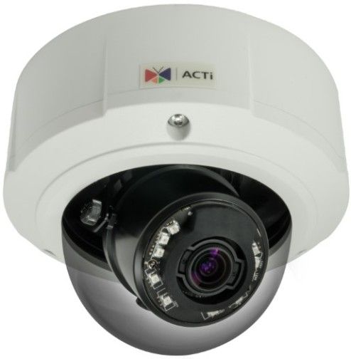 ACTi B81 5MP Outdoor Zoom Dome Camera with Day/Night, Adaptive IR, Basic WDR, 3x Zoom Lens, f3-9mm/F1.2-2.1, DC Iris, Auto Focus, Progressive Scan CMOS Image Sensor, 1/3.2