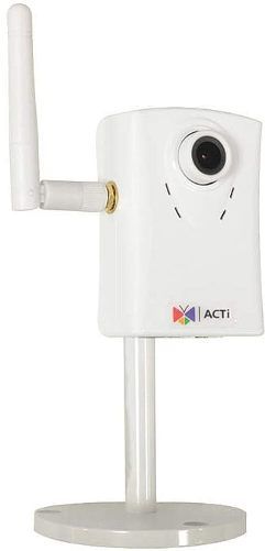 ACTi C11W Wireless Fixed Cube Network Camera, 1.3MP; 1.3MP Wireless Cube with Basic WDR; Fixed lens, f3.6mm/F1.8 (HOV:55 degree), H.264, 720p/30fps, 2D+3D DNR; Built-in Microphone; MicroSDHC; DC12V; Wi-Fi (IEEE 802.11b/g/n); Event trigger, response and notification; Dimensions: 2.9