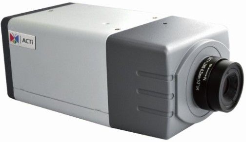 ACTi E21F Day and Night Box Camera, Basic WDR, Fixed Lens, 1MP; 1MP Box with day and night; Progressive Scan CMOS sensor; Day and night function with mechanical IR-cut filter; Minimum illumination of 0.05 lux at F1.8; 30 fps at 1280 x 720 resolution; Selectable H.264 high profile, MJPEG compression formats with dual streaming; Video motion detection; Powered by PoE Class 2; UPC: 888034000681 (ACTIE21F ACTI-E21F E21F BOX SECURITY CAMERA EXTREME WDR 1MP)