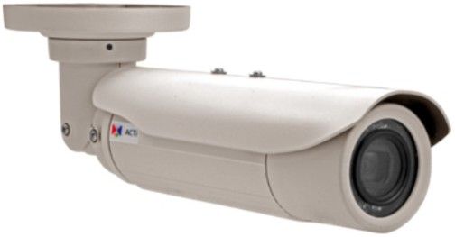 Acti E417 Outdoor Bullet Camera, 2MP Video Analytics Zoom Bullet with Day and Night, Adaptive IR, Extreme WDR, SLLS, 10x Zoom Lens, f4.9-49mm/F2.8-3.5, Adaptive Iris, Auto Focus, H.264, 1080p/60fps, 2D+3D DNR, Audio, MicroSDHC/MicroSDXC, PoE/DC12V, IP68, IK10, DI/DO, Built-In Analytics; 1920 x 1080 Resolution at 60 fps; IR LEDs for Up to 98.4' of Night Vision; 4.9-49mm Varifocal Lens; UPC: 888034007369 (ACTIE417 ACTI-E417 ACTI E417 OUTDOOR BULLET NETWORK 2MP)