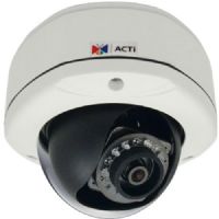 ACTi E71 Day and Night IR Outdoor Dome Camera, 1MP with Day and Night, Adaptive IR, Basic WDR, Fixed Lens, f2.93mm/F2.0, H.264, 720p/30fps, DNR, MicroSDHC/MicroSDXC, PoE, IP67, IK10; Basic WDR and Fixed Lens; Progressive scan CMOS sensor; Day and night function with mechanical IR-cut filter; Minimum illumination of 0 lux with IR LED On; Built-in f2.93 to 12mm/F2.0 Mp fixed lens; 30 fps at 1280x720 resolution; UPC: 888034001121 (ACTIE71 ACTI-E71 ACTI E71 WIRED DOME 1MP) 