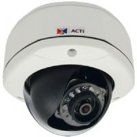 ACTi E73A Outdoor Network Dome Camera with Night Vision, 5MP, Adaptive IR, Basic WDR, Fixed Lens, f2.93mm/F2.0, H.264, 1080p/30fps, DNR, Audio, MicroSDHC/MicroSDXC, PoE, IP67, IK10, DI/DO; 2592x1944 Resolution at 15 fps; IR LEDs for Night Vision up to 98'; 2.93mm Fixed Lens; 82.3 degrees Horizontal Field of View; 2-Way Audio Communication; Supports microSDHC/SDXC Cards up to 64GB; RJ45 Ethernet with PoE Technology; UPC: 888034004122 (ACTIE73A ACTI-E73A ACTI E73A WIRED DOME 5MP) 