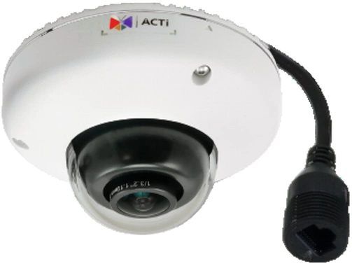 ACTi E921 IP Outdoor Mini Dome Camera, 5MP, Basic WDR, Fixed Lens, f1.19mm/F2.0, H.264, DNR, Audio, MicroSDHC/MicroSDXC, PoE, IP68, IK10, EN50155; 5MP image sensor capable of recording up to 2592 x 1944 at 15 fps; 1.19mm F2.0 fixed lens; Basic WDR (74 dB); 180/360 degrees Fisheye view; Outdoor mini-dome camera housed in an IP68-rated weatherproof and IK10-rated vandal-proof enclosure; UPC: 888034004795 (ACTIE921 ACTI-E921 ACTI E921 OUTDOOR MINI DOME 5MP)