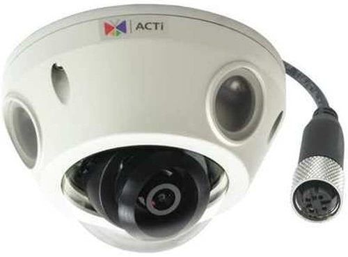 ACTi E933M Outdoor Video Analytics Outdoor Mini Dome, 2MP with Day and Night, Adaptive IR, Extreme WDR, SLLS, M12 Connector, Fixed Lens, f2.55mm/F2.2, H.264, 1080p/60fps, 2D+3D DNR, Audio, MicroSDHC/MicroSDXC, PoE, IP68, IK10, EN50155, Built-In Analytics; 2 Megapixel with 1080p; Day and Night with Superior Low Light Sensitivity and Adaptive IR LED; Super wide angle; Built-in Analytics; UPC: 888034008168 (ACTIE933M ACTI-E933M ACTI E933M INDOOR DOME CAMERA 2MP)