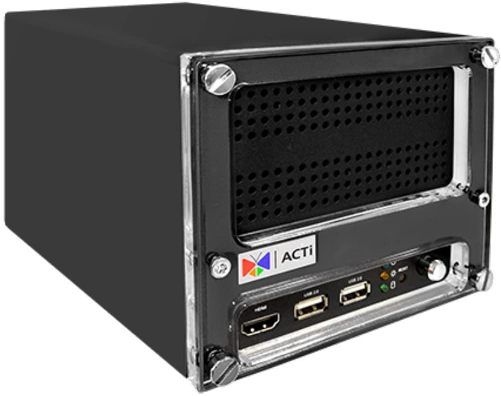 ACTi ENR-220P Desktop Standalone NVR with 4-port PoE connectors, 4-Channel 2-Bay , Recording Throughput 300 Mbps, HDMI Port, Remote Access, Video Export via USB, 4-Channel Synchronized Playback, 4-channel free license included, Supports External Storage, Plug and Play with Built-in DHCP Server, 2-Bay, Audio, DI/DO, DC 48V; 2-bay Desktop Standalone NVR; 4 Maximum Number of Video Devices; 4 Free License; UPC: 888034009943 (ACTIENR220P ACTI-ENR220P ACTI ENR-220P 4-CHANNEL 2-BAY)