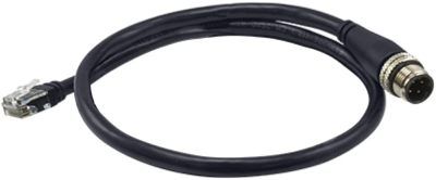 ACTi PIOC-0400 M12 to RJ-45 Converter Cable; 1m Cable Length; Network cable type; M12 to RJ-45 Network Cable; Dimensions: 6.2