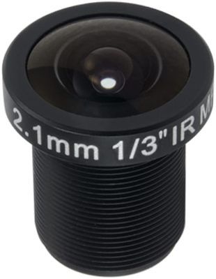 ACTi PLEN-4105 Fixed Focal f2.1mm, Fixed Iris F1.8, Fixed Focus, D/N, Megapixel, Board Mount Lens; Designed for use with CCTV cameras; Compatible with 1/3