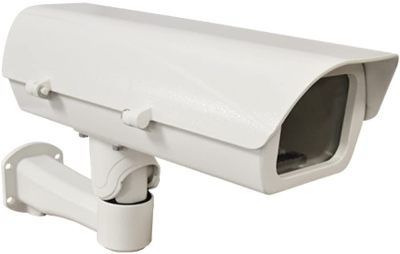 ACTi PMAX-0205 Heavy Duty Outdoor Housing with Bracket; Box camera housing type; Weatherproof (IP68), Vandal proof metal casing (IK10); White color; 14 to 122 degrees fahrenheit operating temperature; For use with D21F, E217, E21F, E21VA, E22VA, E23, E24, E24A, B22, B23, B26, E213, E219. I27, I28 and I29 Box Cameras; Made of Aluminum; Dimensions: 19.22