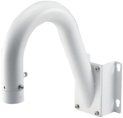 ACTi PMAX-0343 Gooseneck with Bracket with Converter Ring for Q75, Warm Gray; For use with Q75 Outdoor Multi-Imager 180 Degree Panoramic Dome Camera; Warm gray finish; Camera Mount; Dimensions: 10