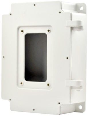 ACTi PMAX-0702 Junction Box for PTZ and Dome Cameras, Warm Gray Finish; Designed for mounting PTZ and Dome cameras; IP66-Rated for outdoor Use; Compatible with multiple mount options; Outdoor application; Camera mount; Warm gray color; Aluminum material; Dimensions: 11