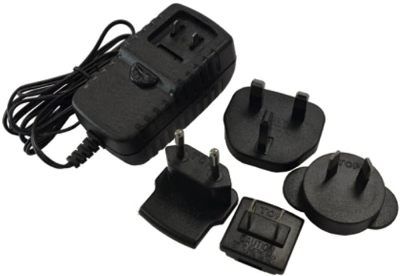 ACTi PPBX-0015 Power Adapter AC 100-240V (12V/2A Output) with universal connectors for R21CF-xx; Power adapter type; DC 12V power output; AC 100-240V power source; Universal connector type; For use with Q450, Q75 Multi-Imagers Cameras, VMGB-370, VMGB-400, VMGB-603, VMGB-604 Metadata Cameras and R21CF-30, R11C-30, R71CF-31 Card Reader and Controller; Dimensions: 5