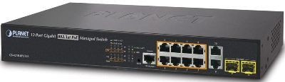 200W PoE Power Budget ACTi PPSW-0101 8-Port 802.3at Managed PoE Data Switch 