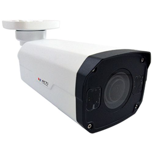 Acti Z42 Outdoor Network Bullet Camera, 4MP Zoom Bullet with Day and Night, Adaptive IR, Superior WDR, SLLS, 4.3x Zoom lens, f2.8-12mm, Auto Focus, H.265/H.264, 2D+3D DNR, MicroSDHC/MicroSDXC, PoE/DC12V, IP67, IK10; 2592 x 1520 Resolution at 20 fps; IR LEDs for Night Vision up to 131'; IR Cut Filter; 2.8-12mm 4.3x Zoom Lens, f/1.6 Aperture; 102.1 to 28.5 degrees Field of View; MicroSD Card Slot Supports up to 256GB; UPC: 888034012882 (ACTIZ42 ACTI-Z42 ACTI Z42 OUTDOOR BULLET NETWORK 4MP)