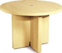 Mayline ACTR42-MPL Aberdeen Series 42" Round Conference Table, 29.5" Overall Height and Worksurface Height, 42" W x 27.25" D Inside Dimensions, Diameter of 42", 1.63" thick work surface, Boat-shaped, Accepts power data module, Hollow core construction, One round grommet, Cable chimney, Maple Finish, UPC 10760771116306 (ACTR42MPL ACTR-42-MPL ACTR 42 MPL ACTR42 ACTR-42 ACTR 42) 