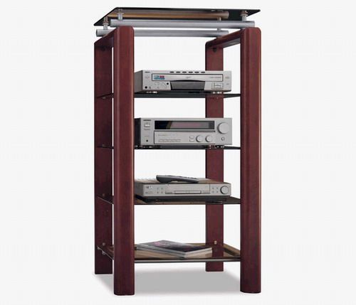 Bush AD99540-03 Audio Tower Cherry Veneer - Bright Silver Titanium Collection (AD9954003, AD-9954003, AD-99540-03, AD99540)