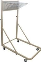 Adir 613 Vertical File Rolling Stand, Mobile Blueprint Stand with Brackets, Similar to Mayline 9329H and Safco 5026, Holds up to 12 Hanging Clamps, Weight Capacity 240 lbs. - 20 lbs. per clamp, Will accommodate all hanging clamps between 18”, 24”, 30", 36" and 42", Assembly Required, UPSable, Height Adjustable, Depth Adjustable, UPC 815236010002 (ADIR613 ADIR-613) 