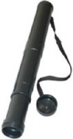 Adir 621 Telescoping Document Tube, Black, Adjusts from 27" to 50" with a 3" inside diameter, UPSable, A screw-on cap and ajustable shoulder strap, Durable Plastic Material, Compact and slim look, Fine inside finish for file protection, Great for architects, artists, engineers and designers, UPC 815236010231 (ADIR621 ADIR-621) 