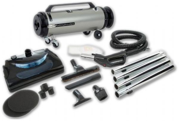 Metrovac 104-577942 Model ADM4SNBF Professional Evolution 2-Speed Full-Size Canister Vacuum; All Steel construction, Satin Nickel / Black Finish; Front Swivel Casters; A powerful 2-speed 4.0 Peak HP and quadruple HEPA filtration system; Long Life, possibly the last home cleaning system you will ever have to purchase; Best of all it's MADE IN THE USA; UPC 031275577942 (METROVACADM4SNBF METROVAC ADM4SNBF 104-577942)