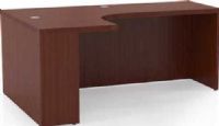 Mayline AEC72L-CHY Aberdeen Series Extended Corner Table - Left, Key Lockable, 29.5" Worksurface Height, 70" W x 43.25" D x 27.25" H Inside Dimensions, 72" W x 24" D Top Dimensions, 1.63" thick work surface, Two grommets in surface, standard, Full-height, vertical grain, modesty panel, Mouse hole in modesty panel - desk side for cable pass through, UPC 760771879617, Cherry Tf Laminate Finish (AEC-72L-CHY AEC 72L CHY AEC72LCHY AEC72L AEC 72L AEC-72L) 