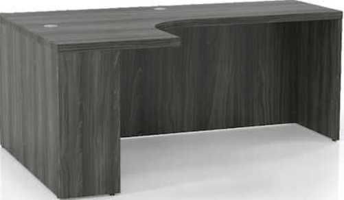 Mayline AEC72L-GRY Aberdeen Series Extended Corner Table - Left, Key Lockable, 29.5